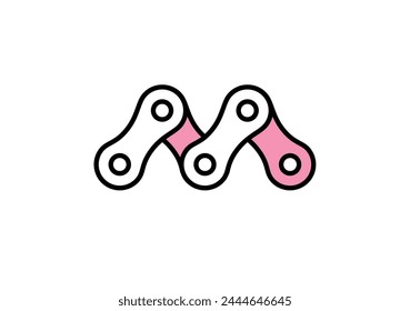 Bicycle chain vector print. Bike illustration