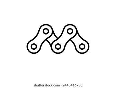 Bicycle chain vector print. Bike icon