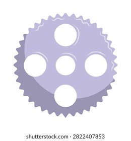 Bicycle chainring icon vector, bicycle chainring cog icon, bike gear vector illustration, cycling cog clipart, mechanical gear vector icon
