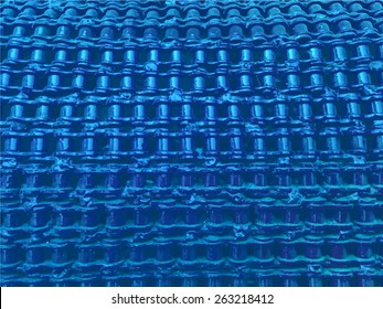 Bicycle chains welded together. Vector background