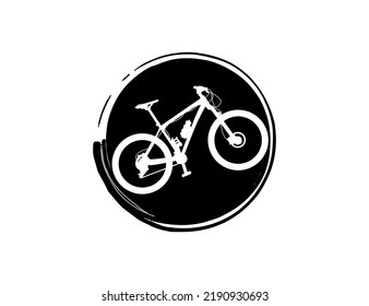 Bicycle in circle design illustration