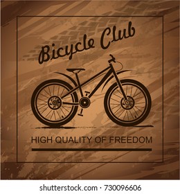 Bicycle club. Bike Vector isolated on abstract background. 