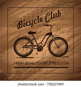 Bicycle club. Bike Vector isolated on abstract background. 