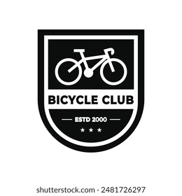 bicycle club logo design vintage badge concept idea