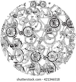  Bicycle Collage in a circle