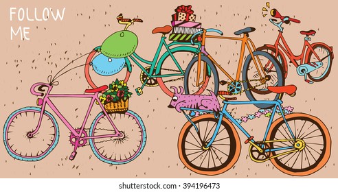 Bicycle Collection with text.