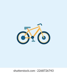 Bicycle color icon. Isolated vector clipart.