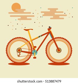 bicycle with color Retro Background