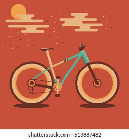 bicycle with color Retro Background