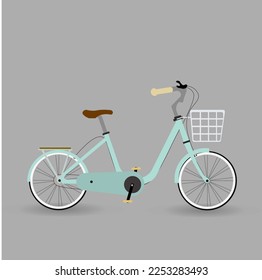 bicycle with colorful basket eps 10