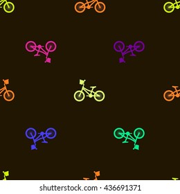 Bicycle colorful pattern seamless.