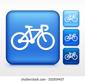 Bicycle Colorful Square Button