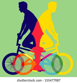 bicycle colorful vector 