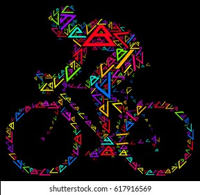 bicycle colorful word cloud typography