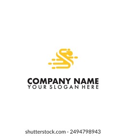 Bicycle combination letter S logo vector