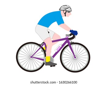 Bicycle competition athlete vector material.