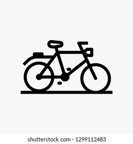 Bicycle concept line icon. Simple element illustration.  Bicycle transport concept outline symbol design. Can be used for web and mobile UI/UX . Modern vector style
