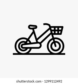 Bicycle concept line icon. Simple element illustration.  Bicycle transport concept outline symbol design. Can be used for web and mobile UI/UX . Modern vector style