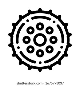 Fahrrad Verbindung Rod Symbol Vektorillustration. Rahmenfahrrad-Verbindungszeichenschild. Illustration des isolierten Stumpfsymboles