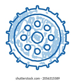 Bicycle Connecting Rod sketch icon vector. Hand drawn blue doodle line art Bicycle Connecting Rod Sign. isolated symbol illustration