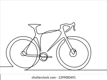 Bicycle. Continuous line