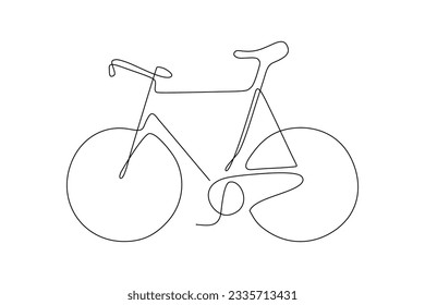  bicycle continuous line art drawing