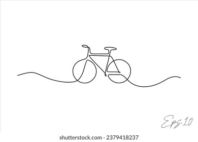  dibujo en línea continua de bicicleta