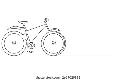 Bicycle Continuous Line Icon ,World Bicycle Day concept continuous one line drawing