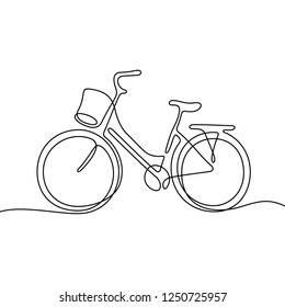 Bicycle continuous line vector illustration