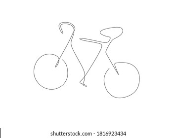 Bicycle - Continuous one line drawing. Vector illustration
