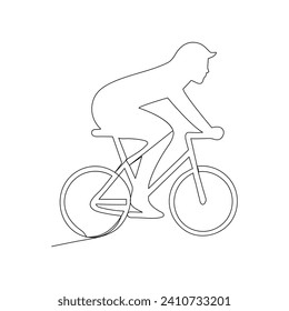 
Bicycle  continuous one line drawing outline vector illustration