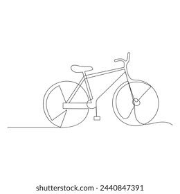 Bicycle  continuous one line drawing outline vector illustration
