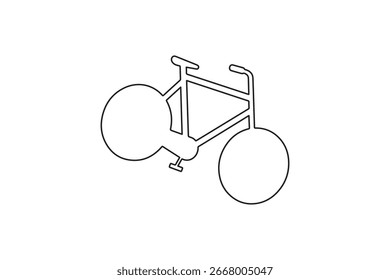 
Bicycle continuous one line drawing minimalist outline vector illustration

