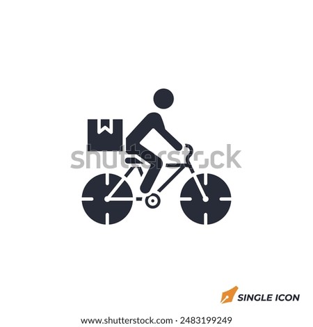 Bicycle Courier icon vector illustration. Bicycle Courier symbol isolated on white background.