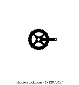 Bicycle crank vector logo icon sign symbol design template