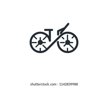 bicycle creative vector symbol design