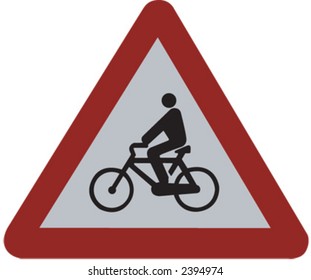 bicycle, crossing, sign, man