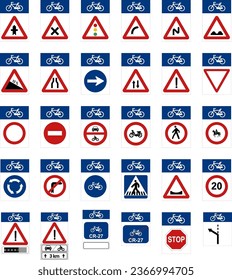 
bicycle crossing signals, signs and symbols