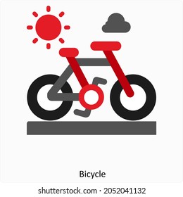  Bicycle or Cycle Icon Concept