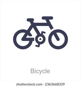 Bicycle and cycle icon concept