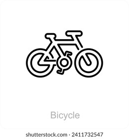 Concepto de icono de bicicleta y ciclo