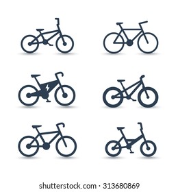 bicicleta, ciclismo, bicicleta, bicicleta elétrica, ícones de bicicleta gorda, ilustração vetorial, eps10