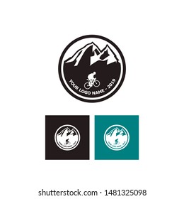 bicycle or cycling cool logo with different colors