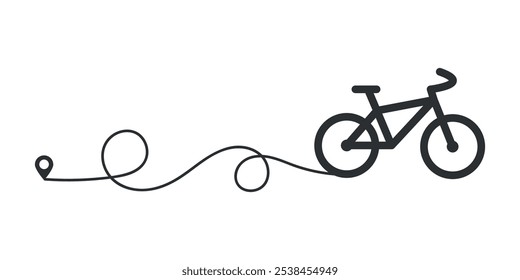 bicycle and cycling icon set for active lifestyle and transportation