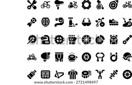 Bicycle And Cycling Icons Simple vector icon. Illustration symbol design template for web mobile UI element.
