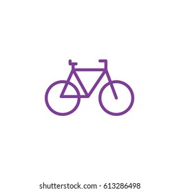 Bicycle, cycling outline icon, line colorful vector sign, linear style pictogram isolated on white. Bike symbol, logo illustration. Editable stroke. Pixel perfect