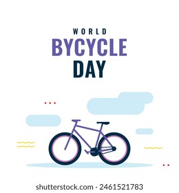 Bicycle Day Illustration Design Template