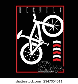 bicycle day silhouette icon vector illustration for print t shirt