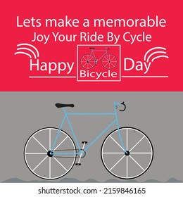Bicycle Day einfache Vektorgrafik-Design