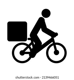 Bicycle delivery icon or sign, vector illustration.